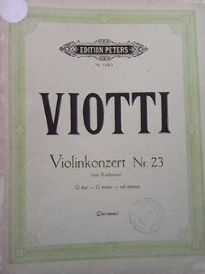 Violinkonzert Nr. 23 für Violine und Klavier - Giovanni Battista Viotti