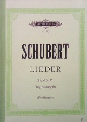 Franz Schubert. Lieder band VI originalausgabe